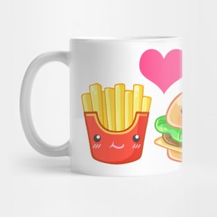 BFF Hamburger & Fries Mug